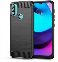 Motorola HU9145576232033 Motorola moto e20 telefontok - forcell carbon fekete szilikon tok kép