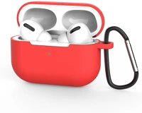 Pro HU9145576238462 Airpods pro 1 tartó - piros szilikon airpods pro 1 tartó karabinerrel kép