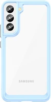 Samsung HU9145576268421 Samsung galaxy s23 telefontok - átlátszó hátlap tok, kék szilikon kép