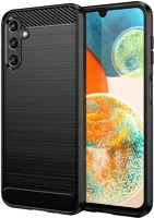 Samsung HU9145576268513 Samsung galaxy a14 5g telefontok - carbon fiber fekete szilikon tok kép
