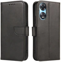 Magnet HU9145576277195 Oppo a78 5g telefontok - magnet fekete szilikon keretes mágneses könyvtok kép