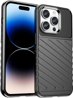 Pro HU9145576279533 Iphone 15 pro telefontok - thunder fekete ütésálló szilikon hátlap tok kép