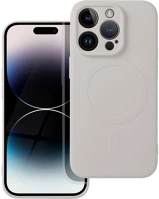 Pro HU9145576279922 Iphone 15 pro telefontok - magsafe kompatibilis szürke szilikon hátlap tok kép