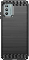 Nokia HU9145576282588 Nokia g22 / g42 telefontok - carbon fiber fekete szilikon tok kép