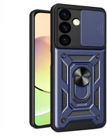 Samsung HU9145576285091 Samsung galaxy s24+ (s24 plus) telefontok - camshield - kék szilikon tok kép