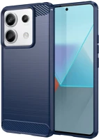 Xiaomi HU9145576285299 Xiaomi redmi note 13 5g telefontok - carbon fiber kék szilikon tok kép