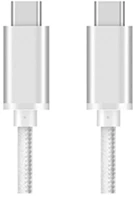 Lumann MC18528 Lumann adatkábel:- type-c (usb-c) / type-c (usb-c) ezüst szövet adatkábel kép