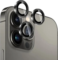 Pro MC21969 Iphone 13 pro - metal - üveg, kameralencse védőkeret - fekete kép