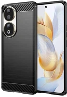 Honor MC22853 Honor 90 5g telefontok - carbon fiber fekete szilikon tok kép