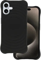Wave MC24358 Iphone 16 telefontok - pastel wave - magsafe kompatibilis fekete szilikon kép