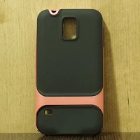 Samsung MK00113 Telefontok samsung galaxy s5  - műanyag/szilikon tok rózsaszín-fekete kép