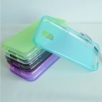 Samsung MK00188 Telefontok samsung galaxy s5 mini  - vastag áttetsző szilikon tok neonzöld kép