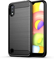 Samsung MO5908222203191 Samsung galaxy a01 telefontok - forcell carbon fekete szilikon tok kép