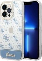 Guess NT3666339090647 Iphone 14 pro telefontok - guess pattern script - kemény hátlaptok - kék kép