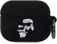 Karl lagerfeld NT3666339190927 Airpods pro 1 tartó: karl lagerfeld & choupette 3d - fekete szilikon tok ﻿ kép