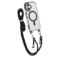Plus NT8719273340950 Telefontok iphone 16 plus - magsafe kompatibilis átlátszó/fekete kép