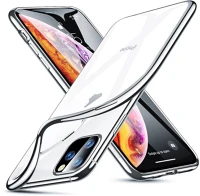 Max PT4894240092316 Iphone 11 pro max telefontok - esr átlátszó, ezüst keretes szilikon tok kép