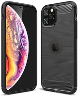 Forcell PT5903396017261-2 Iphone 11 pro telefontok - forcell carbon fekete szilikon tok (apple kép