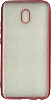 Xiaomi PT5903396040115 Xiaomi redmi 8a telefontok - piros keretes, áttetsző szilikon tok kép