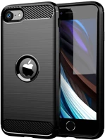 Forcell PT5903396058585-2 Iphone se3 2022 telefontok - forcell carbon fiber fekete szilikon tok kép
