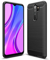 Xiaomi PT5903396068232 Xiaomi redmi 9 telefontok - carbon fiber fekete szilikon tok kép