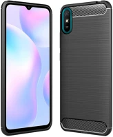 Forcell PT5903396068249 Xiaomi redmi 9a / 9at telefontok - forcell carbon fekete szilikon tok kép