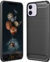 Forcell PT5903396068362 Iphone 12 telefontok - forcell carbon fekete szilikon tok kép