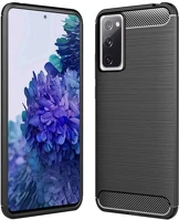 Samsung PT5903396080777 Samsung galaxy s20 fe telefontok - forcell carbon fekete szilikon tok kép