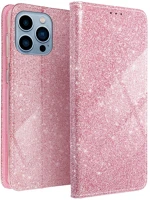 Max PT5903396120596 Iphone 13 pro max telefontok - pink shiny mágneses szilikon keretes könyvtok kép