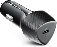 Forcell PT5903396133817 Forcell cc50 autós töltő - type-c (usb-c) autós gyorstöltő, fekete, 20w kép