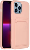 Forcell PT5903396164804 Iphone 14 pro max telefontok - forcell card - pink kártyatartós szilikon kép