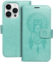 Pro PT5903396166037 Iphone 14 pro telefontok - mezzo bagoly mintás zöld mágneses szilikon kép