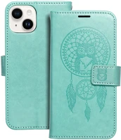Plus PT5903396166075 Iphone 14 plus telefontok - mezzo bagoly mintás zöld mágneses szilikon kép