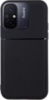Xiaomi PT5903396202940 Xiaomi redmi 12c telefontok - elegance fekete műanyag hátlap tok szilikon kép