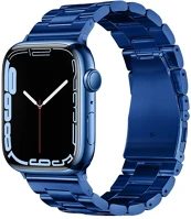 Apple PT5903396222832 Apple watch 42 / 44 / 45 / 49 mm okosóra szíj - f- design fa10 - kék fém kép