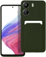 Forcell PT5903396262890 Xiaomi redmi 13c telefontok - forcell card - zöld kártyatartós szilikon kép