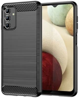 Samsung PT5903396263262 Samsung galaxy m34 5g telefontok - carbon fiber - fekete szilikon hátlap tok kép