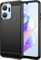 Honor PT5903396263866 Honor x7a telefontok - carbon fiber - fekete szilikon hátlap tok kép