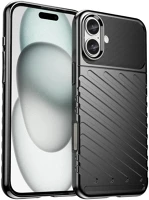 Plus PT5903396305337 Iphone 16 plus telefontok - thunder fekete ütésálló szilikon hátlap tok kép