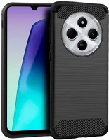 Xiaomi PT5903396343476 Xiaomi redmi 14c telefontok - carbon fiber - fekete szilikon hátlap tok kép