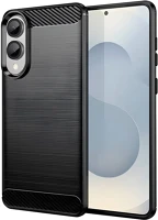 Samsung PT5903396380532 Samsung galaxy s25 edge telefontok - carbon fiber - fekete szilikon hátlap kép
