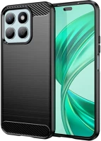 Honor PT5903396395864 Honor x8c telefontok - carbon fiber - fekete szilikon hátlap tok kép