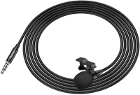 Hoco PT6931474761132 Hoco l14 mikrofon - jack 3,5mm, fekete csíptethető mikrofon - 2m kép