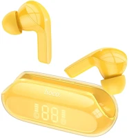 Hoco PT6931474794628 Hoco enc ew39 headset - sárga bluetooth headset, töltő tokkal kép