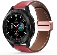 Dux ducis PT6934913022733-2 Huawei watch gt3 (46 mm) okosóra szíj - dux ducis ya - piros bőr szíj (22 kép