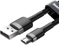 Baseus PT6953156280366 Baseus cafule adatkábel - usb / microusb fekete szövet adatkábel 1,5a, 2m kép