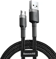 Baseus PT6953156296374 Adatkábel: baseus cafule - usb / microusb fekete szövet adatkábel 2,4a, 3m kép