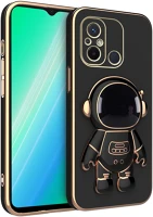 Xiaomi TF5900495192660 Xiaomi redmi 12c telefontok - asztronauta - fekete/arany szilikon hátlap tok kép