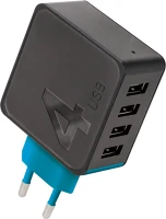 Univerzális TF5900495668196 Forever tc-04 - 4 usb porttal, univerzális hálózati töltő, fekete/kék kép