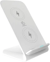 Univerzális TF5902539601534-2 asztali telefontartó állvány, qi vezeték nélküli töltéssel fehér kép
